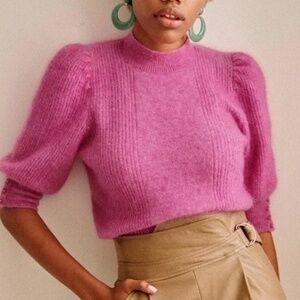 Sezane Rosalie Jumper Sweater in Rose Warm Pink Size XXS